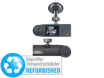 Dashcam Parküberwachung: NavGear Full-HD-Dashcam mit 2 Kameras, Versandrückläufer