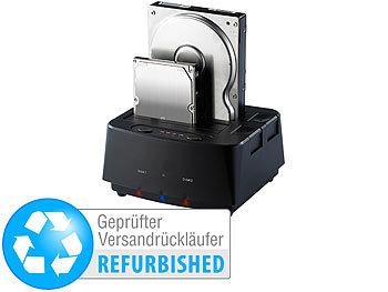 Festplatte Adapter: Xystec Klon-Festplatten-Dock für 2,5- & 3,5"-SATA-HDDs, USB 3.0 (refurbished)