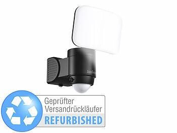 weiße LED-Außenstrahler: Luminea Kabelloser LED-Außenstrahler mit PIR-Bewegungsmelder,Versandrückläufer