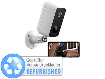 Überwachungskamera App: VisorTech Outdoor-IP-Überwachungskamera, Full HD, WLAN, Versandrückläufer