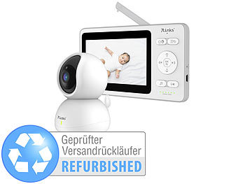 Kamera mit Monitor: 7links Video-Babyphone, dreh- & schwenkbare Kamera, Versandrückläufer