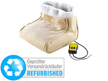 Fusswaermer: PEARL Kuscheliger 2in1-Fußwärmer mit Massagefunktion (Versandrückläufer)