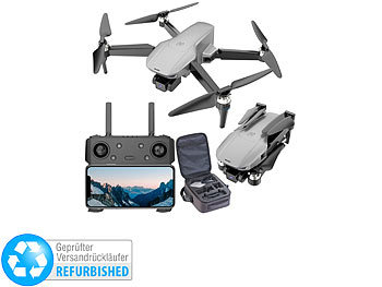 klappbare Drohne: Simulus Faltbare GPS-Drohne mit 4K-Cam, 3-Achsen-Gimbal, Versandrückläufer