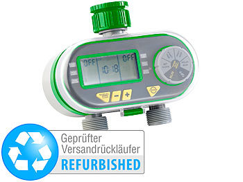 Bewässerungs-Steuergerät: Royal Gardineer Digitaler Bewässerungscomputer  mit 2 Anschlüssen (refurbished)