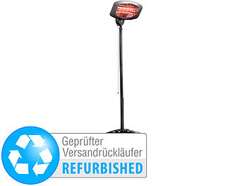 Heizstrahler Outdoor: Semptec Quarz-Heizstrahler, höhenverstellbar, IPX4 (Versandrückläufer)