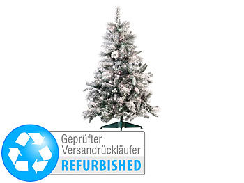 Weihnachtsbaum mit LED: infactory Künstlicher Weihnachtsbaum im Schneedesign, 180 cm (Versandrückläufer)