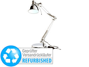 Lunartec Tischlampe im Retro-Design, 3 Watt-LED, silber (Versandrückläufer)