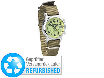 Semptec Outdoor-Armbanduhr mit Funk und Solarbetrieb (Versandrückläufer)