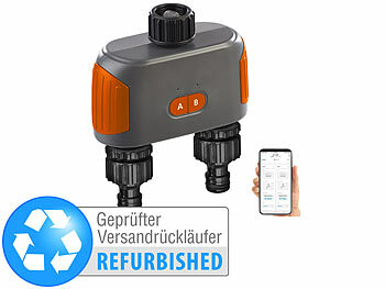 Duo-Bewässerungscomputer: Royal Gardineer Bewässerungscomputer mit Bluetooth 5, Versandrückläufer