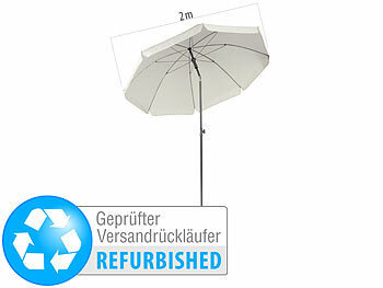Royal Gardineer 2-teiliger Sonnenschirm mit Sonnenschutz UV 50+, Versandrückläufer