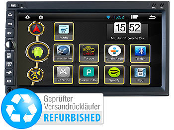 NavGear 2-DIN Android-Autoradio - GPS, WiFi, BT2, Miracast (Versandrückläufer)