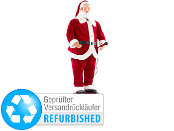 großer Weihnachtsmann: infactory Singender & tanzender XXL-Weihnachtsmann mit Karaoke(Versandrückläufer