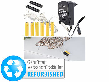 Batterie-Adapter AAA: revolt Batterie-Netzteil-Adapter für bis zu 2 Geräte, Versandrückläufer