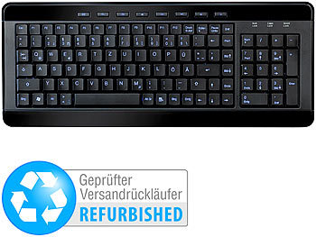 Ergonomische Tastatur: GeneralKeys USB-Tastatur ''Light Key'' mit Beleuchtung (refurbished)