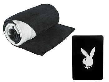Playboy Fleece-Decke Classic schwarz 130 x 150 cm