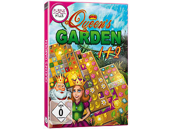 Spiel für PCs: Purple Hills Match3-Spiel "Queens garden 1+2", für Windows 7/8/8.1/10
