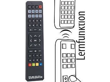 Fernbedienungen für Fernseher, TVs, Sat, DVDs & HiFi Fernsteuerungen LG bassende Geräte: PEARL 8in1-Universal-Fernbedienung + Lernfunktion