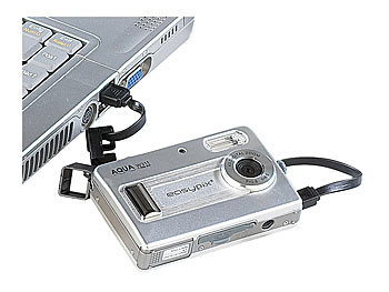 PEARL 2in1 Kamera-Trageschlaufe & USB-Kabel "Good Noose"