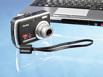 PEARL 2in1 Kamera-Trageschlaufe & USB-Kabel "Good Noose"