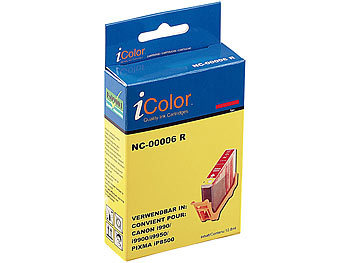 iColor Patrone für CANON (ersetzt BCI-6R), rot