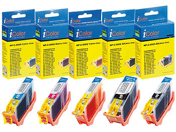 i Color Druckerpatronen: iColor ColorPack für CANON (ersetzt PGI-5BK/CLI-8BK/C/M/Y), mit Chip