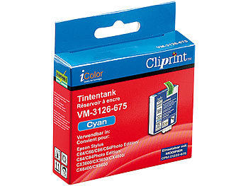 Cliprint Tintentank für EPSON (ersetzt T04424010), cyan