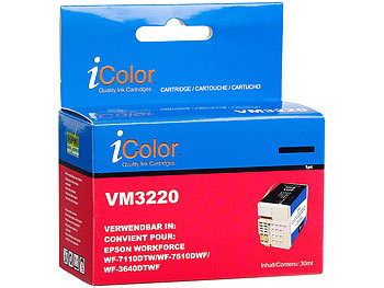 Tinten-Druckerkartusche: iColor Tintenpatrone für Epson (ersetzt T2711 / 27XL), black XL