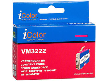 iColor Tintenpatrone für Epson (ersetzt T2713 / 27XL), magenta XL