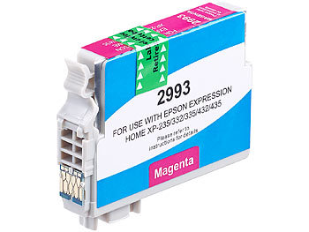 kompatible Tintenpatronen für Tintenstrahldrucker, Epson: iColor Tintenpatrone für Epson (ersetzt T2993 / 29XL), magenta