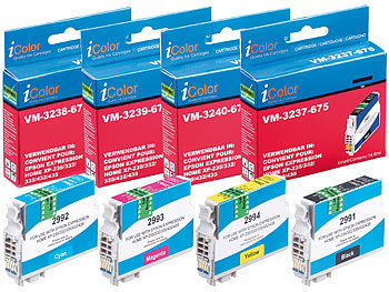 Druckerpatronen Multipacks: iColor ColorPack für Epson (ersetzt T2996 / 29XL), BK/C/M/Y