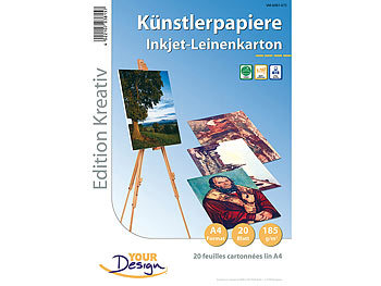 Your Design 20 Blatt A4-Leinenpapier 185 g/m² Inkjet matt