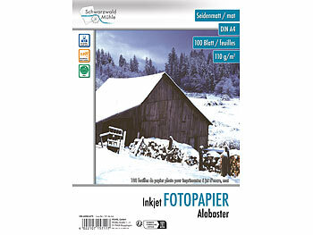 Papier: Schwarzwald Mühle 100 Bl. Fotopapier "Alabaster" matt 110g/m² A4