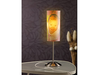 Your Design Individuelle Tischlampe bedruckbar mit Ihrem Lieblingsfoto, 2er Set