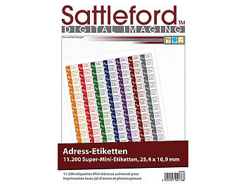 Sattleford 11200 Adress-Etiketten Super-Mini 25,4x16,9 mm Laser/Inkjet
