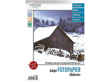 Fotopapier: Schwarzwald Mühle 500 Blatt "Alabaster" matt 110 g/m²A4