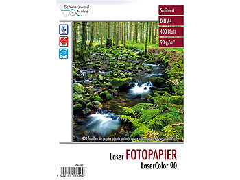 Fotopapier Laserdrucker: Schwarzwald Mühle "LaserColor 90" 90 g/m² A4 400 Blatt