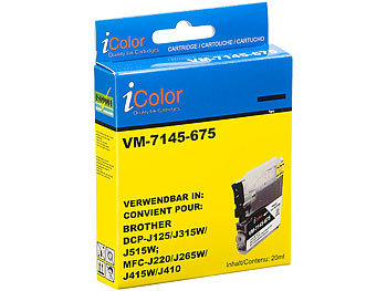 iColor ColorPack für Brother (ersetzt LC985), BK/C/M/Y