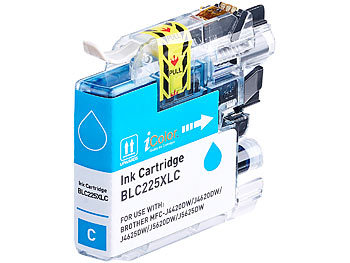 Ink Cartridges: iColor Tintenpatrone für Brother (ersetzt LC-225XL), cyan