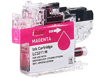 iColor Tinten-Patrone LC-3211M für Brother-Drucker, magenta (rot)