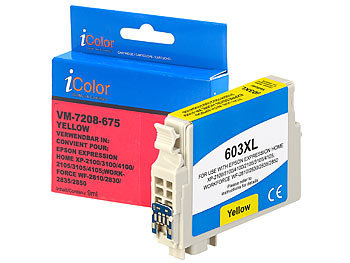 Patronen für Drucker, Epson: iColor Tintenpatrone für Epson-Drucker (ersetzt C13T03A44010 / 603XL), yellow