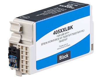 kompatible Tintenpatronen für Tintenstrahldrucker, Epson: iColor Patrone für Epson (ersetzt 405XXL), black, 45 ml, 2er-Pack