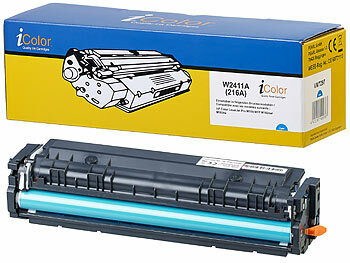 Tonerkartuschen: iColor Toner für HP-Laserdrucker (ersetzt HP 216A, W2411A), cyan