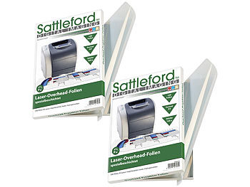 Laser Overheadfolien: Sattleford 200 Overhead-Folien für Laserdrucker & Kopierer 100µ/glasklar,Sparpack