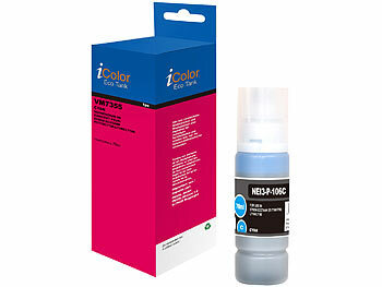 Nachfülltinte: iColor Nachfüll-Tinte für Epson, ersetzt Epson C13T00R240, cyan (blau)