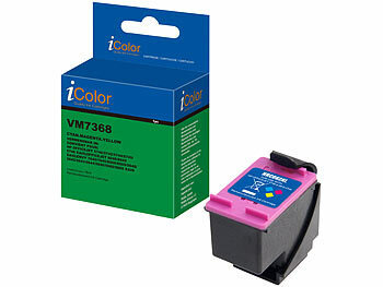 Officejet 200, HP: iColor recycled Recycled Tintenpatrone, ersetzt HP C2P07AN, 62, cyan, magenta, yellow