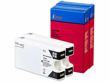 kompatible Tintenpatronen für Tintenstrahldrucker, Epson: iColor 2er-Set Tintenpatronen für Epson (ersetzt Epson T7901, 79xl), black