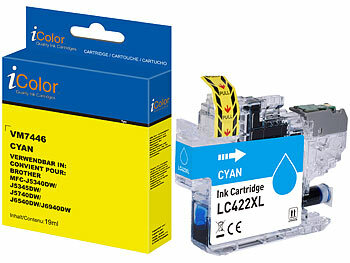 iColor Tinten-Set für Brother-Drucker, ersetzt LC422XL BK/C/M/Y
