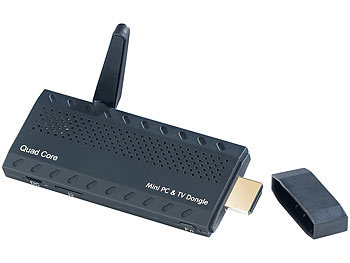 TVPeCee Internet-TV & HDMI-Stick "MMS-884.quad" mit Tastatur