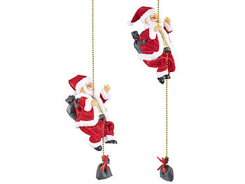 Nikolaus: infactory 2er-Set Kletternder Weihnachtsmann "Santa Crawl"