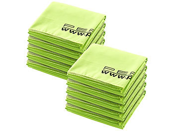 Micro Handtuch: PEARL 10er-Set extra-saugfähige Mikrofaser-Badetücher, 180 x 90 cm, grün